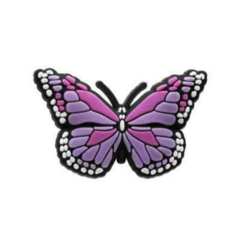 Violet and fucshia butterfly jiblet Croc Charm