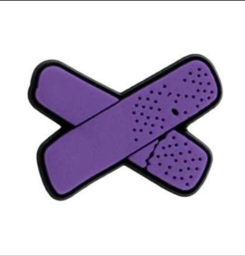 Purple bandaid Jiblet Croc Charm