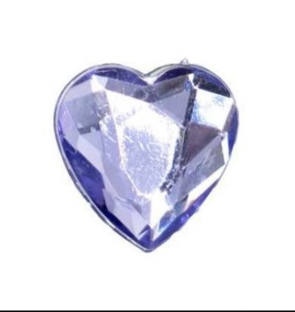 Diamond crystal heart Jiblet Croc Charm